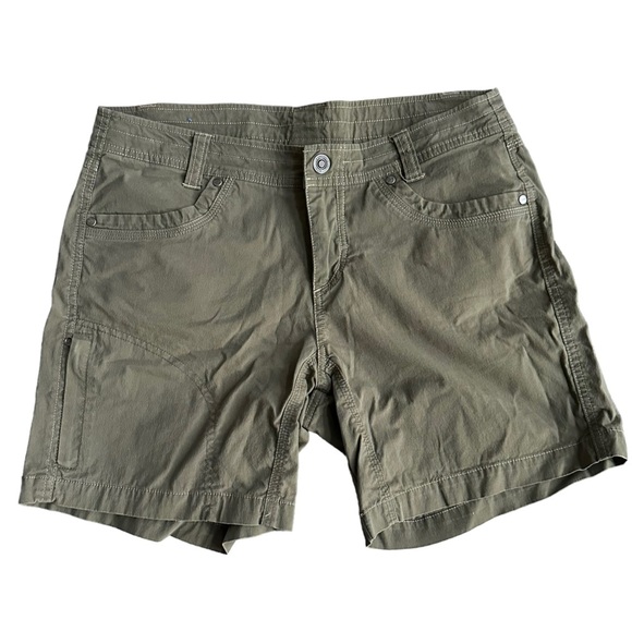 Kuhl Womens Olive Green Hiking Cargo Short with 6" Inseam‎ Size 10 - Picture 1 of 10